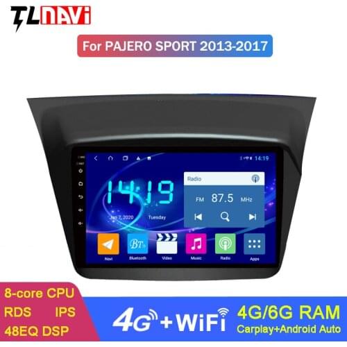 IPS Screen Android 10 Car DVD GPS Navigation For Mitsubishi Pajero Montero Sport 2013-2017 Multimedia Radio Stereo System