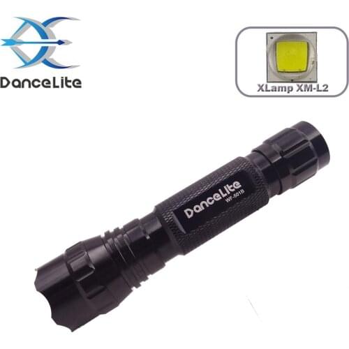 DanceLite WF-501B XML2 U3 XM-L2 6500K White Light LED EDC Portable Flashlight Torch (OP/SMO)
