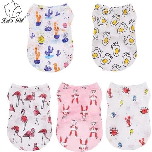 Cheap Dog Clothes Shirt Vest Thin Pets Dog Clothing Summer Chihuahua Clothes T-Shirt Pet Clothing For Cats Puppy Small Medium