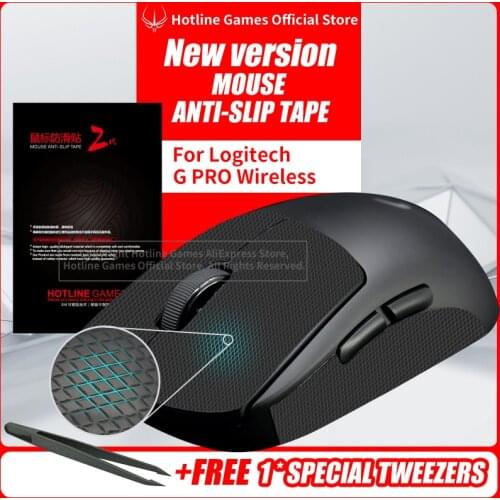 Hotline Games Mouse Anti-Slip Tape for Logitech Gpro Wireless GPW Sweat Resistant Pads Mouse Side AntiSlip Stickers Mouse Skates