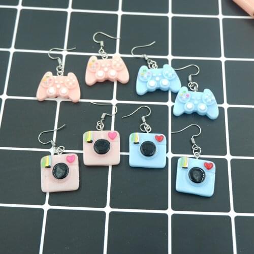 Kawaii Camera game controller Earrings earring costume trendy Style woman girl Jewelry Drop shipping