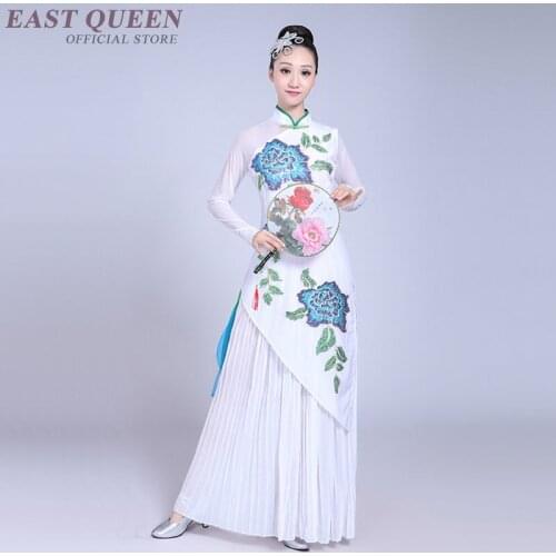 Chinese Folk Dance Chinese Collar Dance Costume Chinese Fairy Dress Stage Performance Wear Hanfu Dress XXXL FF009 YQ