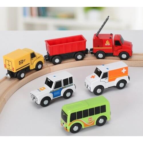 Magnetic Boutique Baby Toy Track Childrens Educational Toys Car for Wood Car Track Scene Car Compatible with BIRO Wooden