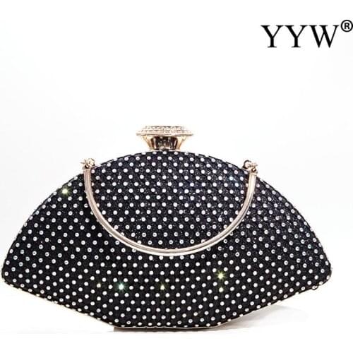 Fashion Ladies Clutch Bag For Women Wedding Party Evening Bag Mini Shell Luxury Rhinestone Exquisite Handbag Clutch Purse