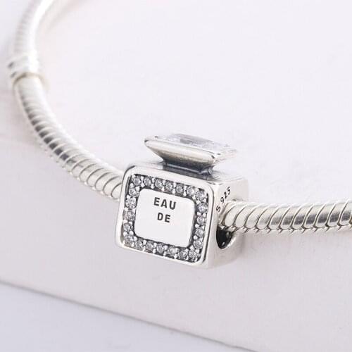 Fashion 925 Sterling Silver Zirconia Perfume Cup Pendant Charm Bracelet Necklace DIY Jewelry Making For Pandora