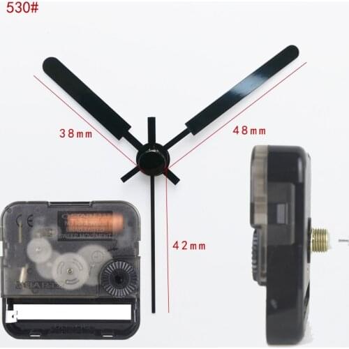 Ostar Silent Movement Plastic quartz clock mechanism with black short hands 530# Clock Accessory Quartz DIY Clock kits F333