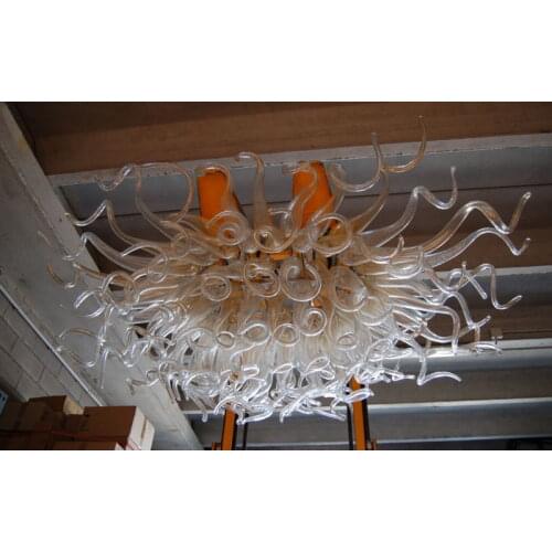 Hotel Big French Vintage Chandelier Glass Pendant Lamps Wedding Centerpieces Multi Colored Ceiling Light