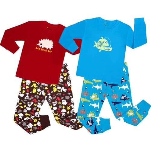 Pajamas Kids Spring Autumn Baby Boys Girls Pyjamas Set Children Kids Sleepwear Cotton Girls Long Sleeve Tops+pants Suits Outfits