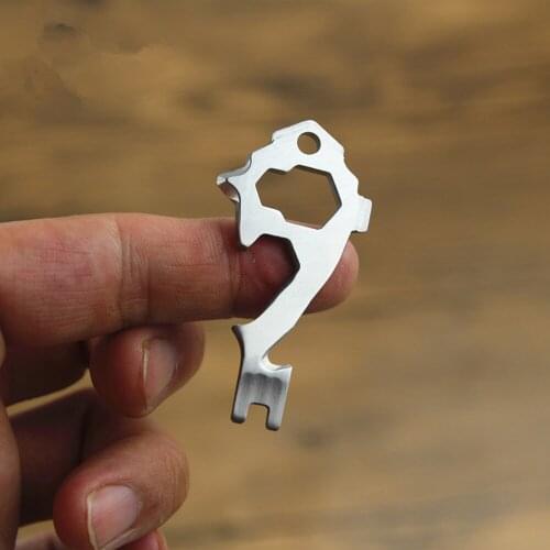 EDC Gear Kit Mini Tool Key Screwdriver Wrench Stainless Steel Pendant Portable Multifunction Opener Outdoor Wire Stripper Tool