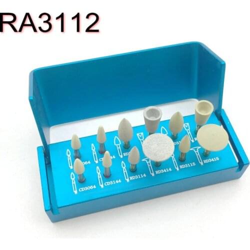 1 Set Dental Diamond Polishing Set For Zirconia Low Speed Contra Angle Grinding Head Dentist Tool RA3112