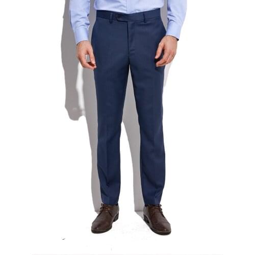 Dark Blue Man Formal Pants Custom Made Trousers For Men Office Wear Classic Pants Men Slim Pantalon Homme Classique Sur Mesure