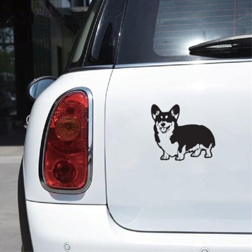 Corgi Dogs Silhouette Vinyl Sticker Car Window Decor , Dog Laptop Decals for Apple MacBook Pro/Air Decoration Pet Lover Gifts