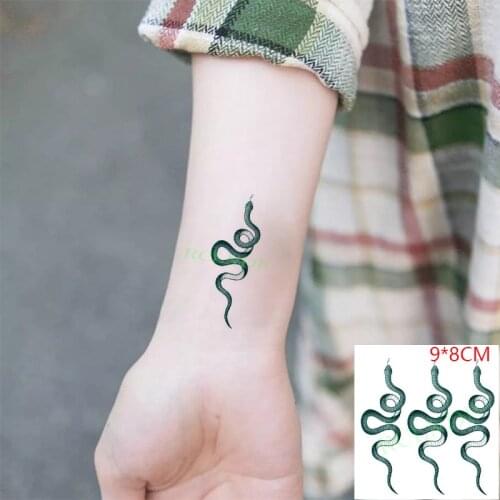 Waterproof Temporary Tattoo Sticker Small Cute Snake Animal Totem Fake Tatto Flash Tatoo Hand Leg Arm Back for Men Women