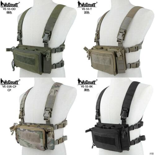 WoSporT Hunting Tactical Quick Release Vest Chest Rig For Tactical Vest Backpack VE-55