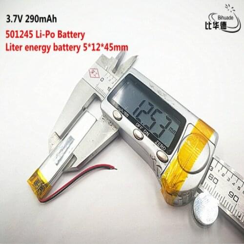 10pcs Liter energy battery Good Qulity 3.7V,290mAH,501245 Polymer lithium ion / Li-ion battery for TOY,POWER BANK,GPS,mp3,mp4