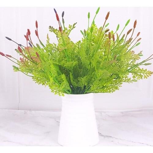 2Pcs/set Artificial Plastic Green Plants Flower Asparagus Fern Grass Plant Flower Garden For Home Wedding Decoration