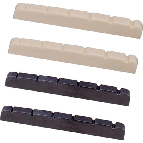 2x Tech 6 String Bass Guitar Nut Slotted Saddle & Guitar Replacement