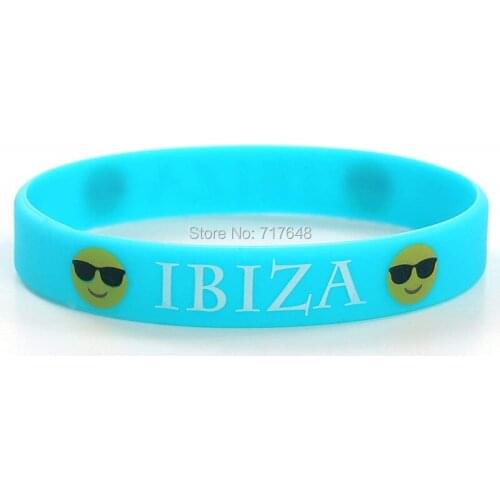 300pcs Ibiza Blue Holiday wristband silicone bracelets free shipping by FEDEX A