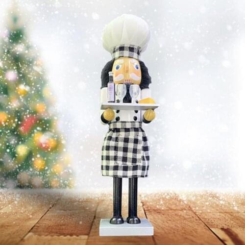 38CM Christmas Wooden Nutcracker Soldier Decor Kids Doll Merry Christmas Decoration Pendants Ornaments For Christmas Tree Decors
