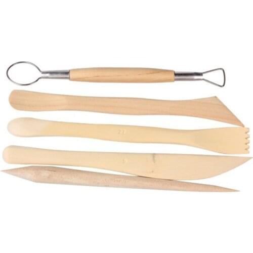 5Pcs Pottery Clay Sculpture Sculpting Carving Modelling Ceramic Hobby Tools