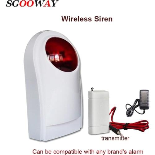 120db Wireless outdoor sound and light flashing siren for alarm system tuya 433mhz