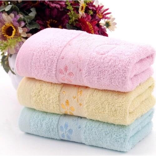 Home Textile 35*75cm Cotton 14 Branches Plum Blossom Jacquard Solid Color Quick-dry Type Face Towel 3pcs/lot