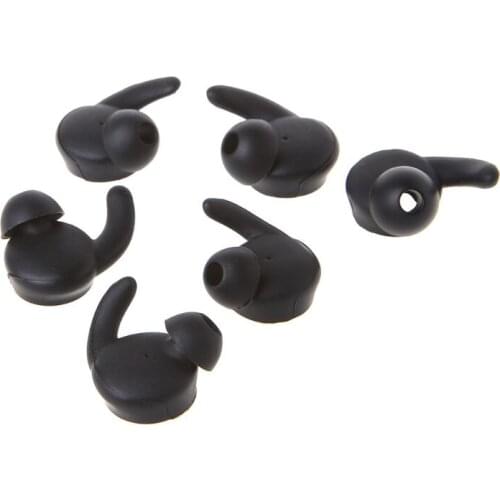 C1FB 3Pairs S/M/L Silicone Earbuds Tips Ear Hook Earphone Case In Ear Soft Silicone