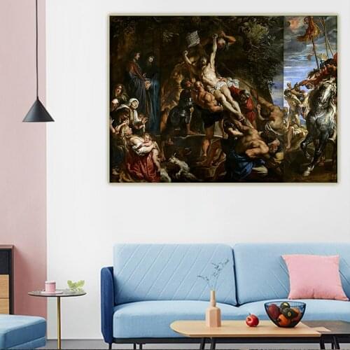 Citon Peter Paul Rubens《The Elevation of the Cross》Canvas Art Oil Painting Artwork Decorative Picture Wall Decor Home Decoration