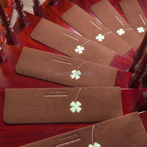 European Solid Wood Stairs Glue-free Step Self-adhesive Floor Mats Consumer and Commercial Non-slip Stairs Luminous Carpet Mats