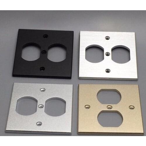 Hifi audio US Socket AC Power Duple Receptacle Cover Outlet Wall Plate Panel 8.5x8.5cm