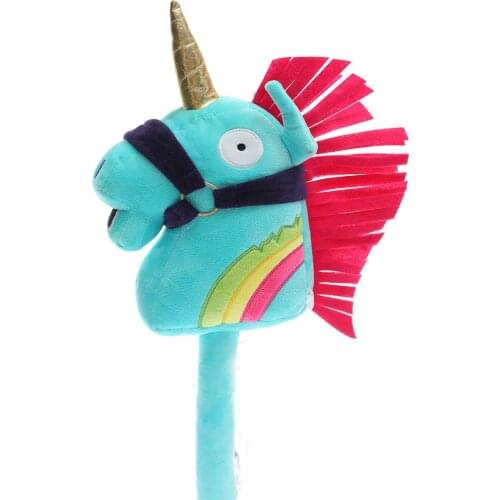 45cm Fortnite Rainbow Unicorns Scepter Plush Toy Doll Anime Figure Toys Kid Birthday Gift