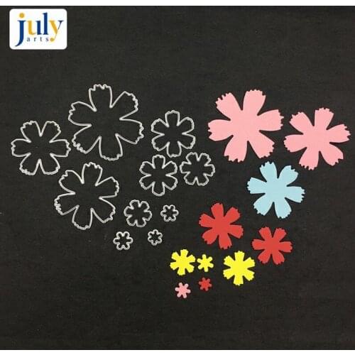 Julyarts Flower Carbon Steel Material Stamps Cutting Embossing Cutter Paper Silver Cutting Metal For DIY Scrapbooking Craft Dies