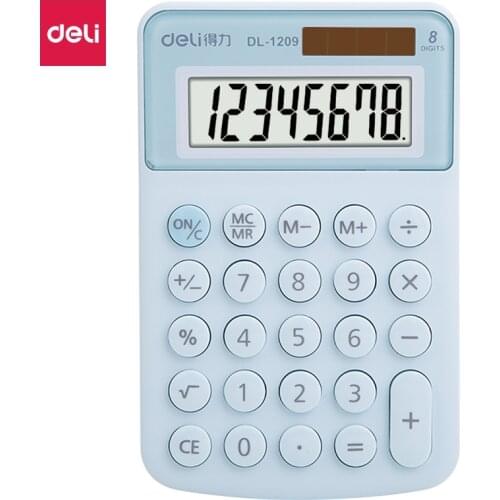 DELI 1209A Mini Calculator solar color student cute calculators portable easy carry cute kawaii creative school office supplies