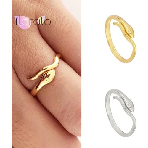 Lovely Snake Rings for Women Simple Animal Ring Fine Jewelry Girl Gift Knuckle Unisex Trendy Finger Ring Jewelry Accessories