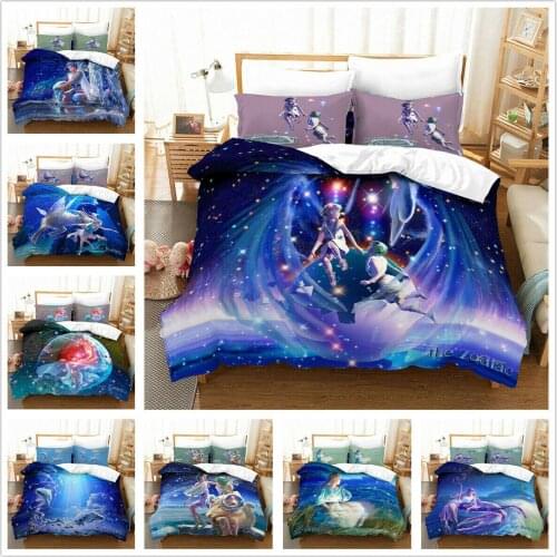 Twelve Constellations Home Textile Pillow Case 3D Bed Linen Duvet Covers Comforter Bedding Sets Bed Set Home Decor Bedding