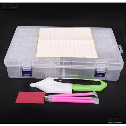 NEW Arrival 5D Diamond Painting Storage Box Tool Diamond Embroidery Accessories Pen Mosaic Plastic Box