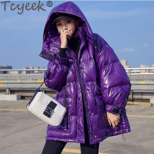 Jacket Female Winter Autumn White Duck Down Jackets Coats Woman Glossy No Wash Parkas Womens Clothing Casaco TN2770