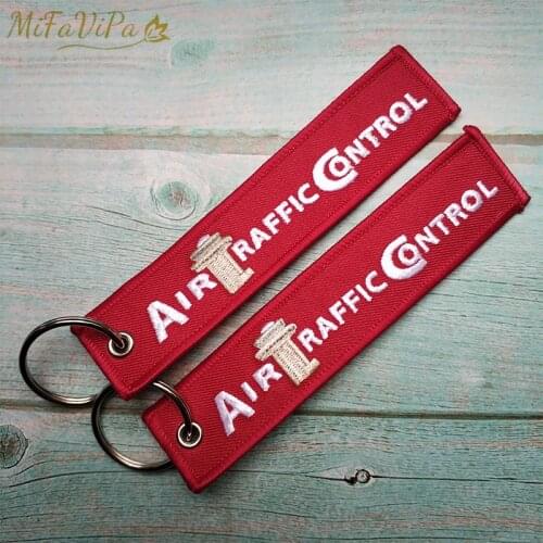 MiFaViPa 50 PCS Sleutelhanger Air Traffic Controller Keychains Trinkets llavero Gift for Aviation Key Chain Embroidery Porte