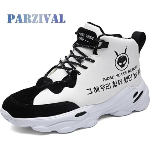 PARZIVAL Men Sneakers New Fashion Mens Sports Shoes Breathable Men Chunky Shoes High Top Trainers Street Style Men shoes