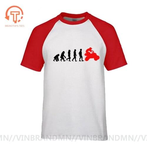 Parody Quad-Bikes Evolution T shirt men Funny Quadricycle Four Wheeler Racing T-shirt ATV perfect Idear Gift Tee shirt camisetas