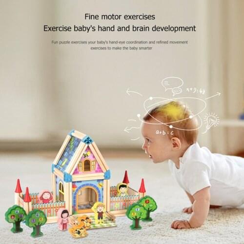 Puzzle Play House Toy Model Fall-resistant Building Blocks for Early Education Classic Educational Assemble Toys