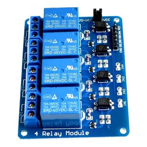 【SIMPLE ROBOT】4 channel relay module 4-channel relay control board with optocoupler. Relay Output 4 way relay module for