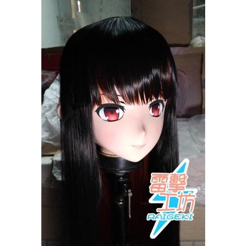 RAIGEKI MAKS 74) Resin 3/4 Lolita Crossdresser DOLL BJD Cos Crossdress Head Kigurumi Anime Fate/KOHA-ACE Cosplay Masks