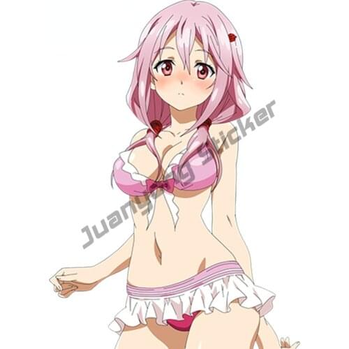 Super Sexy Yuzuriha Inori Render Anime Car Sticker Vinyl Decal JDM Car Laptop Trolley Case Motorcycle Wall Accessories KK13x9cm