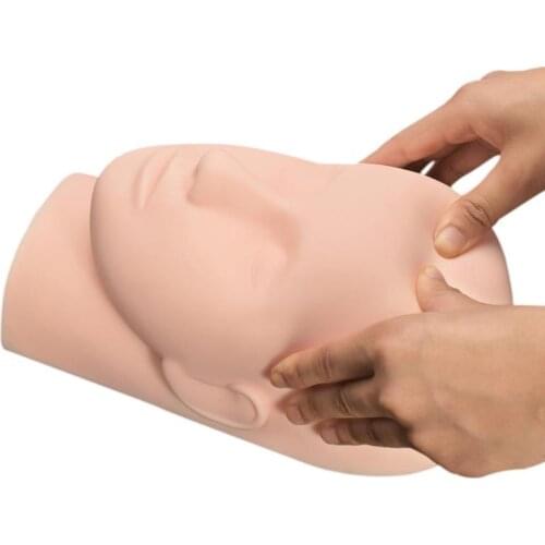 1pc Massage Fake Mannequin Head Flat Eye Facial Eyelash Eyelash Extension Makeup Practice Cosmetic Hair practice tools