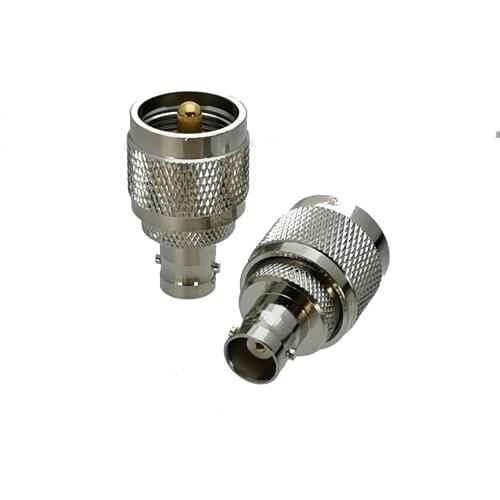 1Pcs UHF PL259 male plug to BNC female jack RF coaxial adapter connector