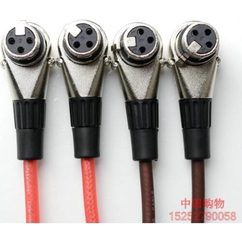 10pcs/lot XLR Female Plug 3 pin Bending Type XLR Rotation Plug Right Angle