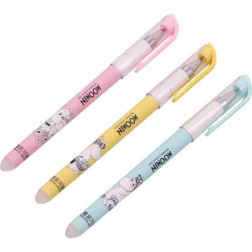3 Pcs Mix Erasable Gel Pen Office School Supplies Refills Blue Ink Blue Magical Writing Neutral Pen Student Stationery Wholesale