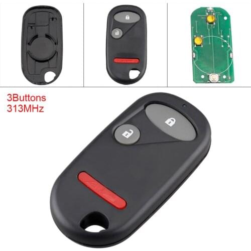313.8MHz 3 Buttons Keyless Remote Car Key Fob Shell Case OUCG8D-344H-A for 2005 2006 2007 2008-2011 Honda