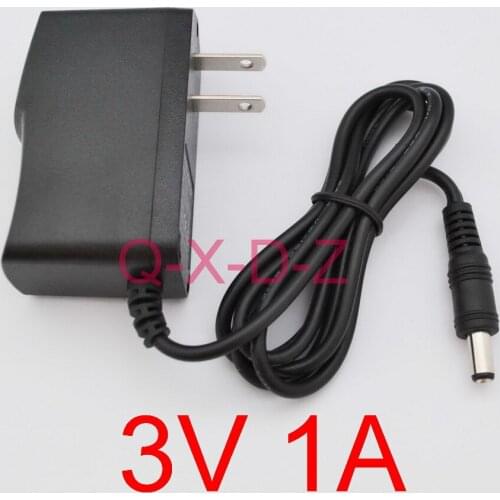 50PCS High quality AC 100V-240V Converter Switching power adapter DC 3V 1A 1000mA Supply US Plug DC 5.5mm x 2.1mm